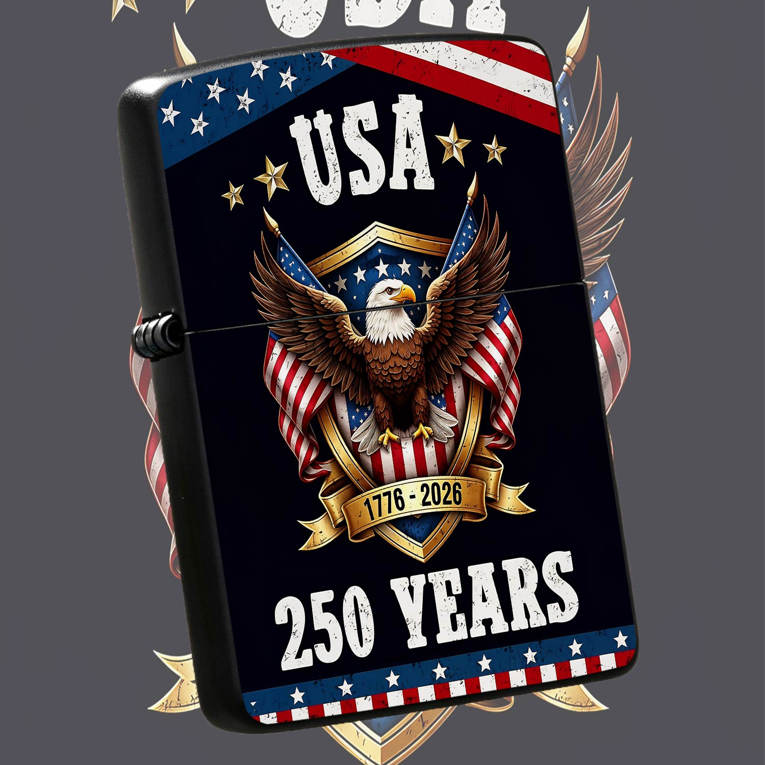 Outdoor Camping Usa - Accendino commemorativo per il 250° anniversario
