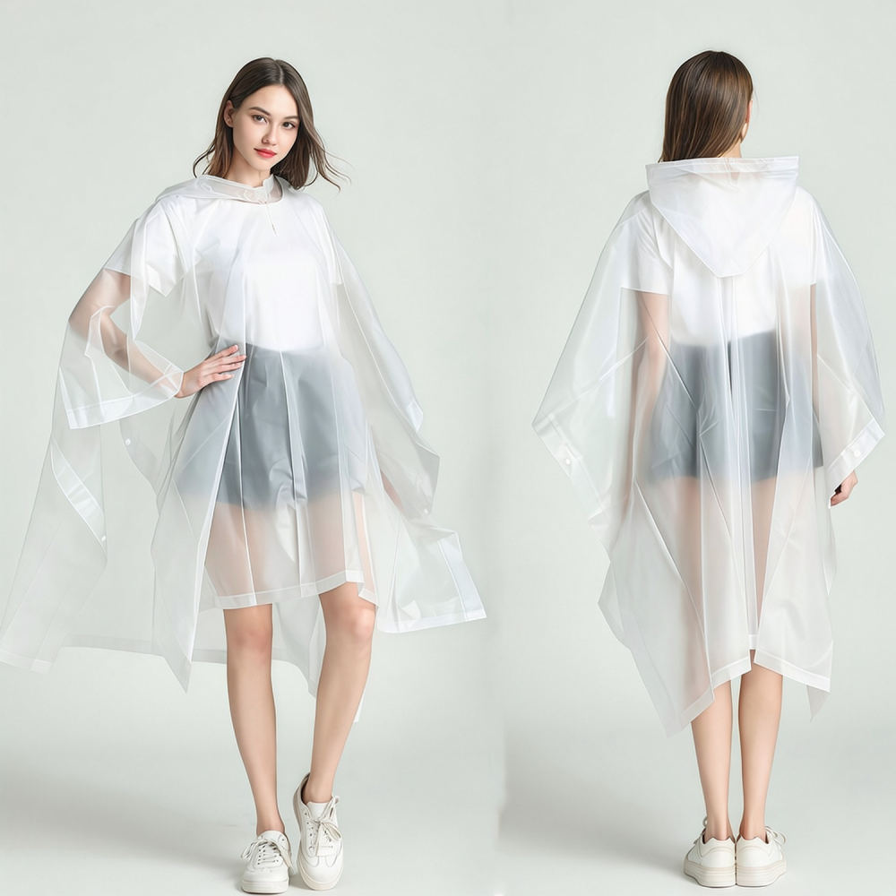 Camping Rain Poncho - Poncho da campeggio portatile, impermeabile, con