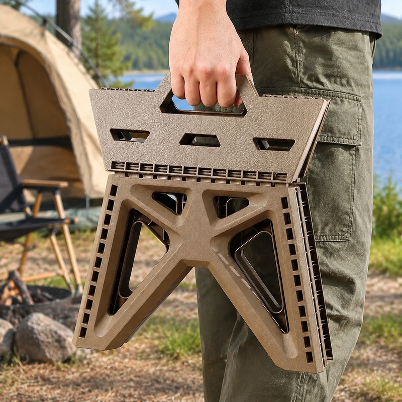 Outdoor Camping Rugs - Sedile pieghevole portatile con struttura robusta