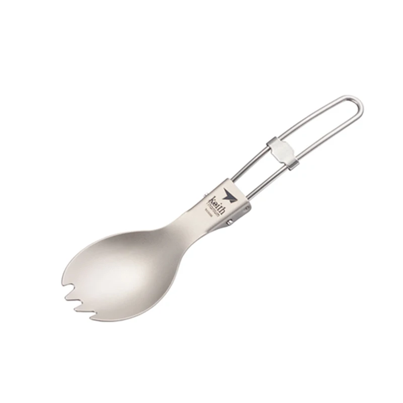 Outdoor Camping Dining Set - Ombrello Titanium Spork manico pieghevole stoviglie