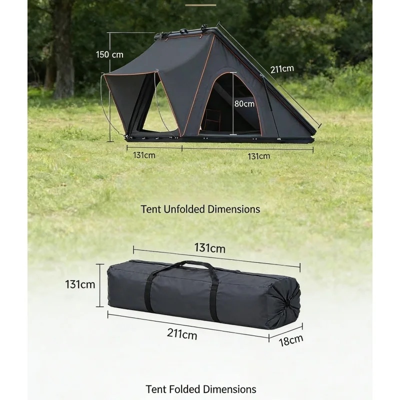 Tenda da Tetto Rigida in Allum - Outdoor Camping Van Tent recensione e prezzo